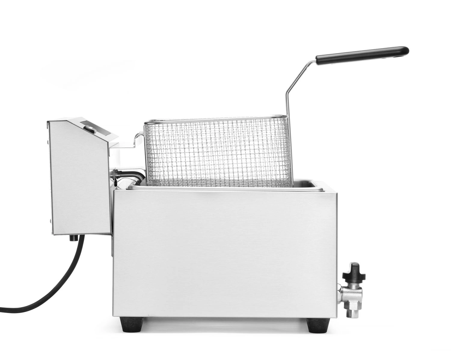 Frytownica elektryczna z panelem cyfrowym Mastercook z kranem spustowym, 8 l, 3.5 kW | HENDI 207369