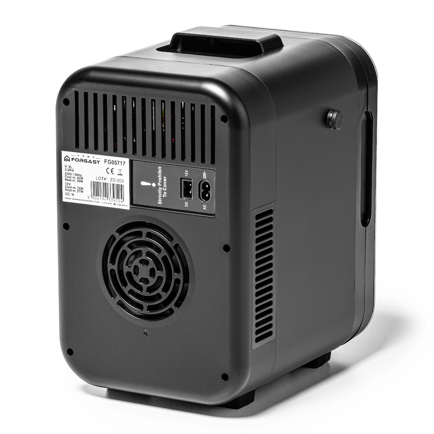 Termoelektryczna mini-lodówka, 8 L 12 V/230 V — chłodzenie i grzanie | FORGAST HOME FG05717