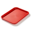 Taca fast food czerwona, polipropylen, 35x25 cm, prostokątna | FORGAST FG12501