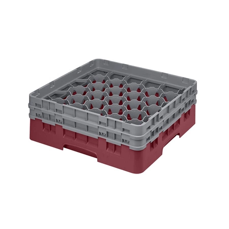 Kosz do szkła 30 przegródek - 50x50 cm, żurawinowy | CAMBRO 30S434/416