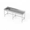Stół nierdzewny ze zlewem 1-komorowym 280x70x85 cm | FORGAST