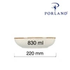 Miska płytka SAND, 22 cm | PORLAND 04ALM003014
