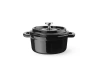 Garnek żeliwny emaliowany,  0,27L, czarny, 13x10x(H)4.8 cm | HENDI 626894