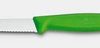 Nóż do warzyw i owoców Swiss Classic, ostrze ząbkowane, zielony, dł. ostrza 8 cm | VICTORINOX 6.7634.C1
