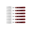 Zestaw widelców do steków 6-częściowy JUMBO czerwony | TRAMONTINA 29899-166