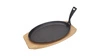 Półmisek żeliwny z drewnianą podstawą i uchytem  | HENDI 629383