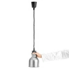 Lampa grzewcza do potraw srebrna, cylindryczna, 0.25 kW, regulacja wysokości 60-180 cm | FORGAST FG03342