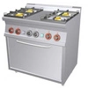 Kuchnia gastronomiczna gazowa 4-palnikowa z piekarnikiem CF4-68G | LOTUS