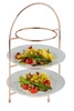 Stojak do serwowania na 3 talerze, miedziany, 29x19.5x43 cm | APS 33211