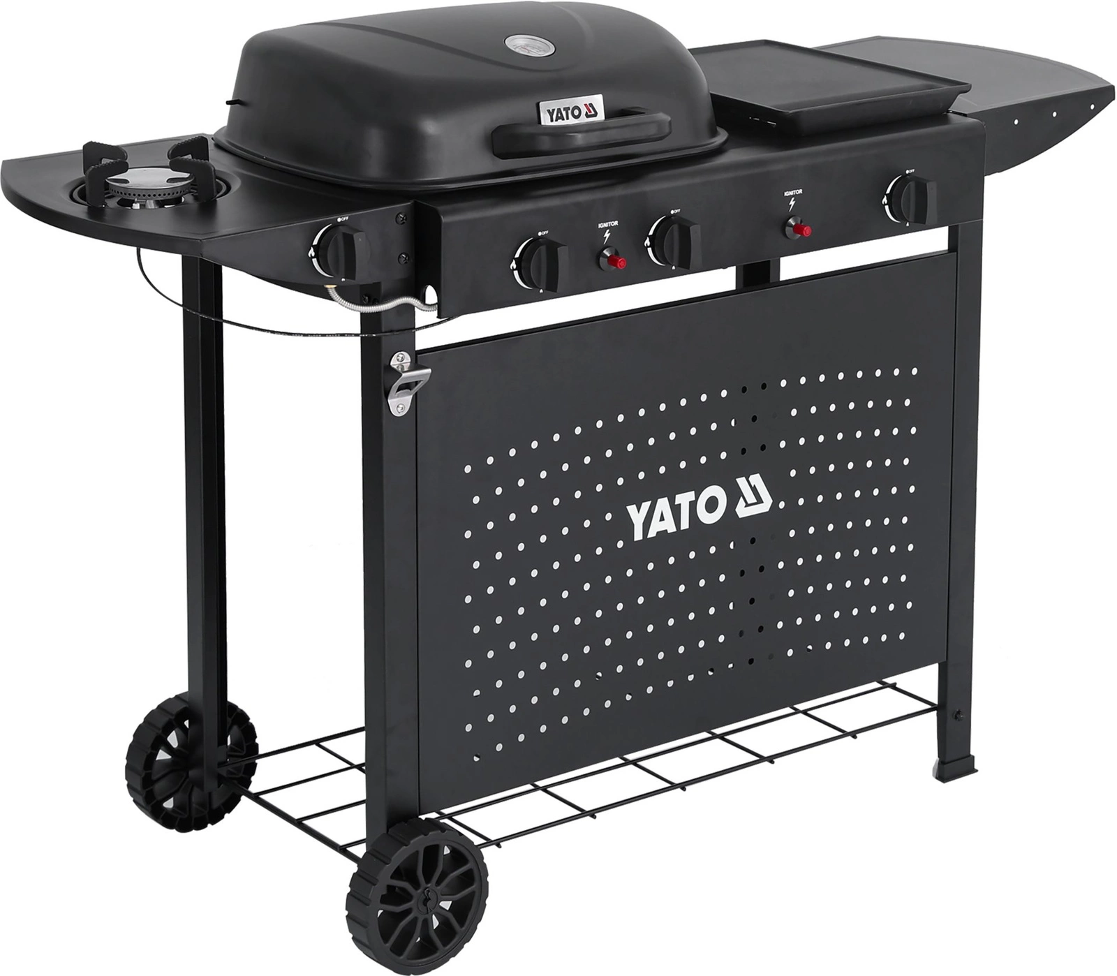 Grill gazowy, ASAHI 4 palniki, 11 kW 48 x 37 cm | YATO YYG-20008