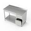Stół roboczy nierdzewny z blokiem szuflad i półką dolną 190x70x85 cm | FORGAST