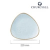 Talerz porcelanowy trójkątny Duck Egg Blue śr. 22.9 cm | FINE DINE SDESTR91