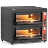 Piec do pizzy 2-komorowy 2x4x30 cm | FORGAST FG09551