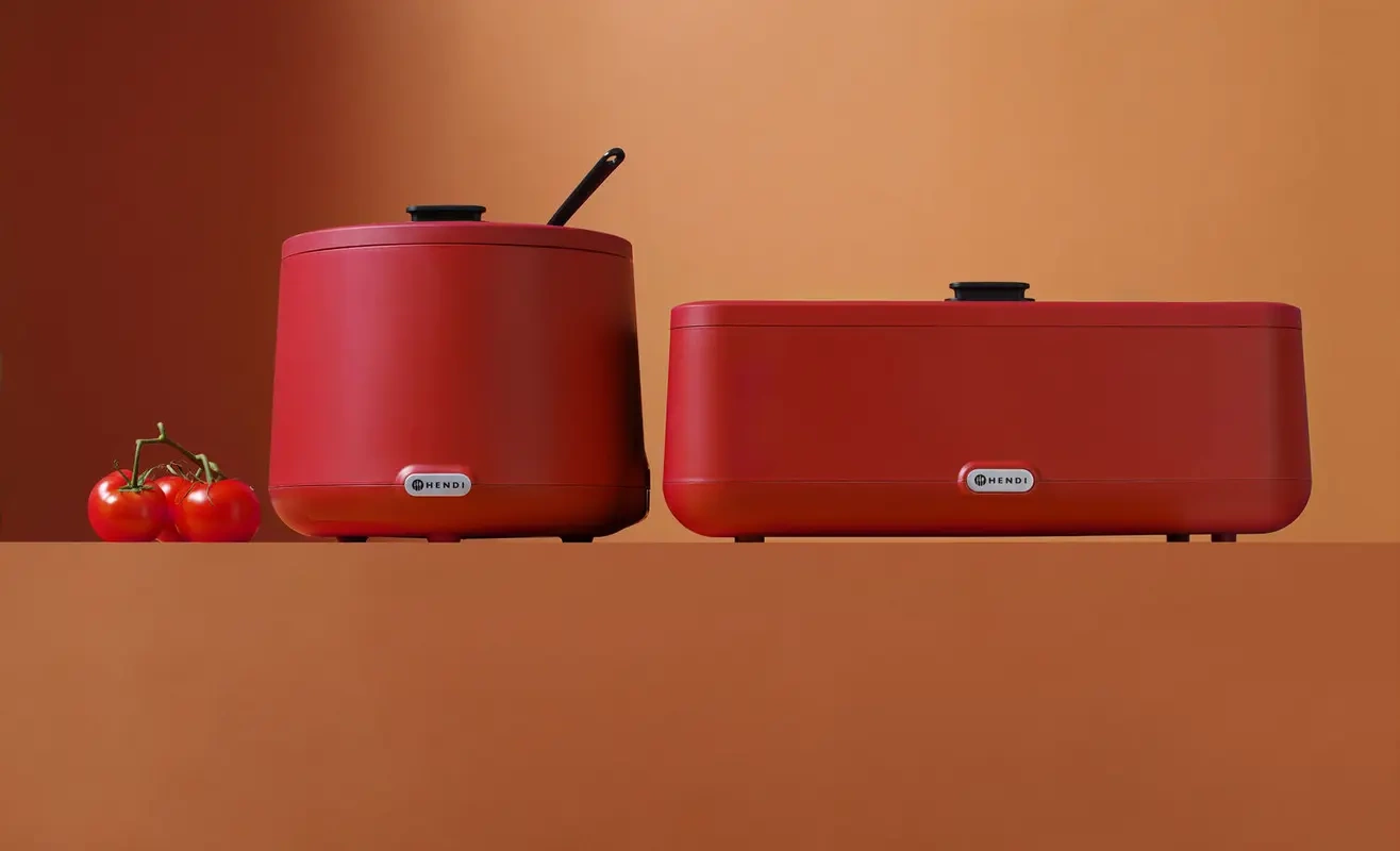 Kociołek do zupy UNIQ, 8 L - czerwony | HENDI 860571