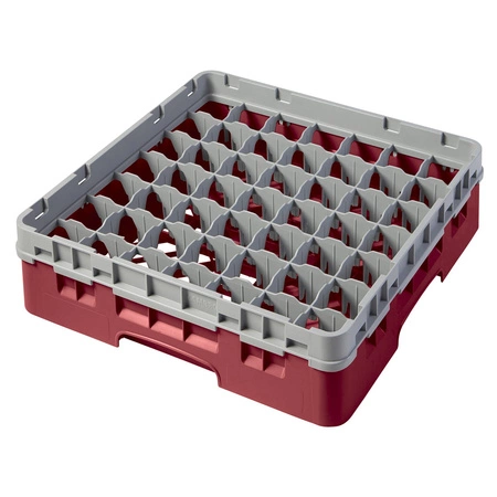 Kosz do szkła 49 przegródek - 50x50cm, żurawinowy | CAMBRO 49S318/416