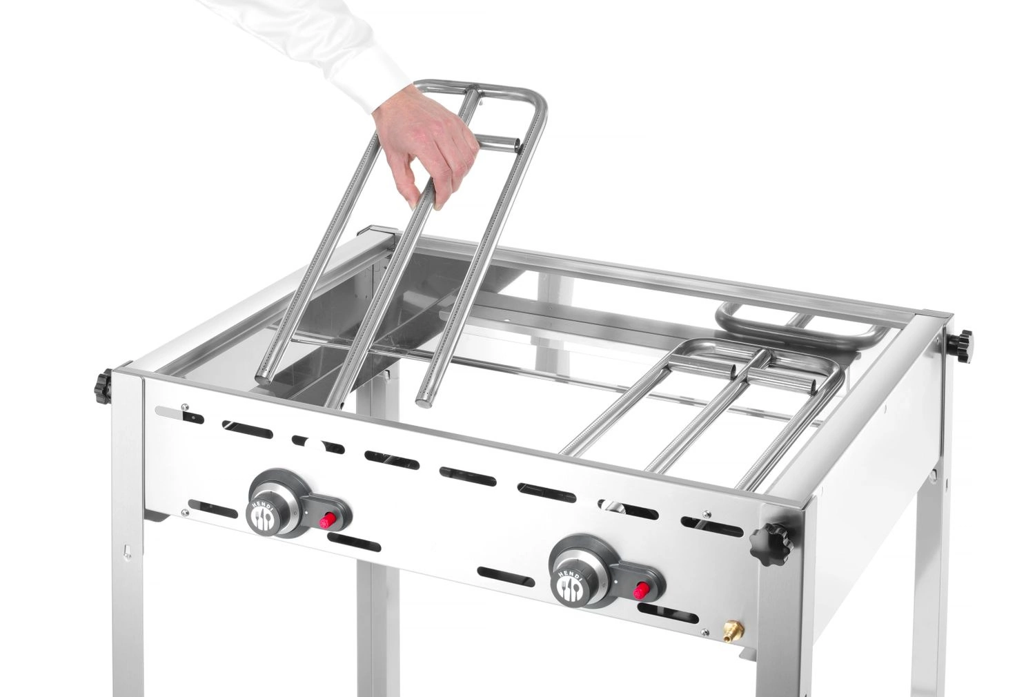 Grill gazowy Green Fire Profi Line 2-palnikowy, 11.6 kW | HENDI 149508