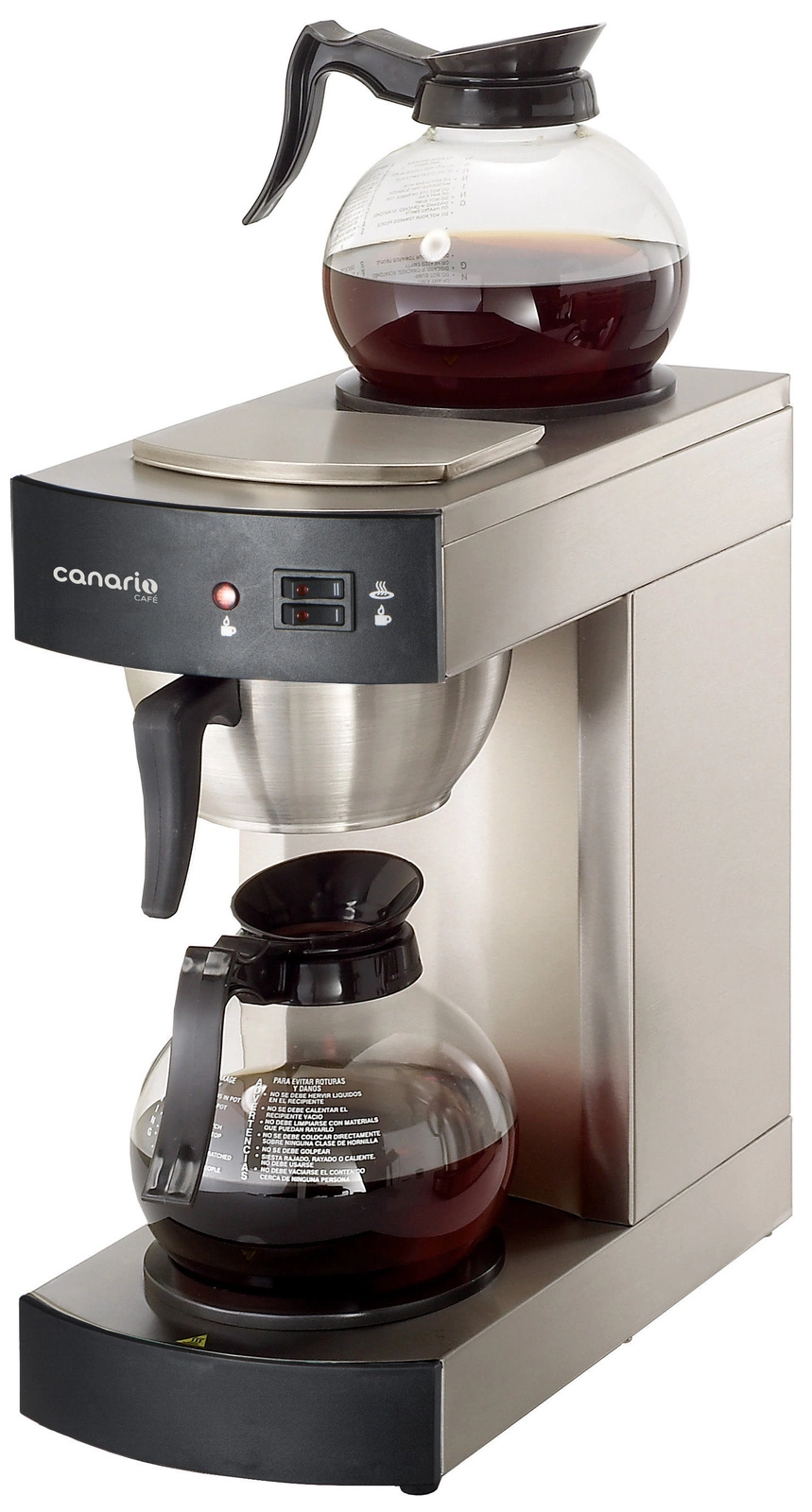 Ekspres przelewowy do kawy 2,2 l, z dwoma dzbankami 1,8 l | CANARIO CAFE CC201