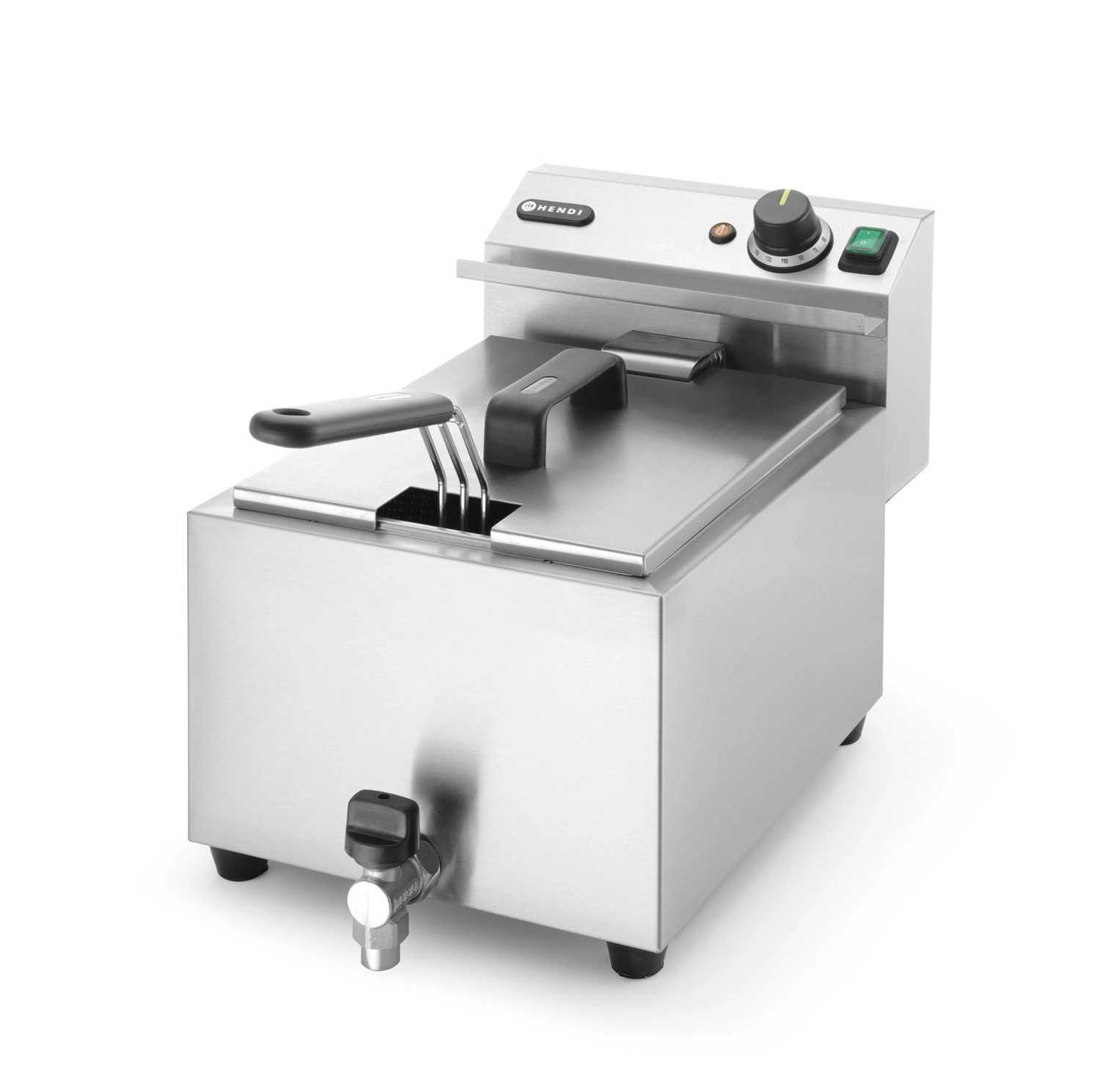 Frytownica elektryczna z kranem spustowym, 8 l, zimna strefa | HENDI 209202