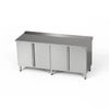 Stół roboczy nierdzewny z 2 szafkami 250x60x85 cm | FORGAST