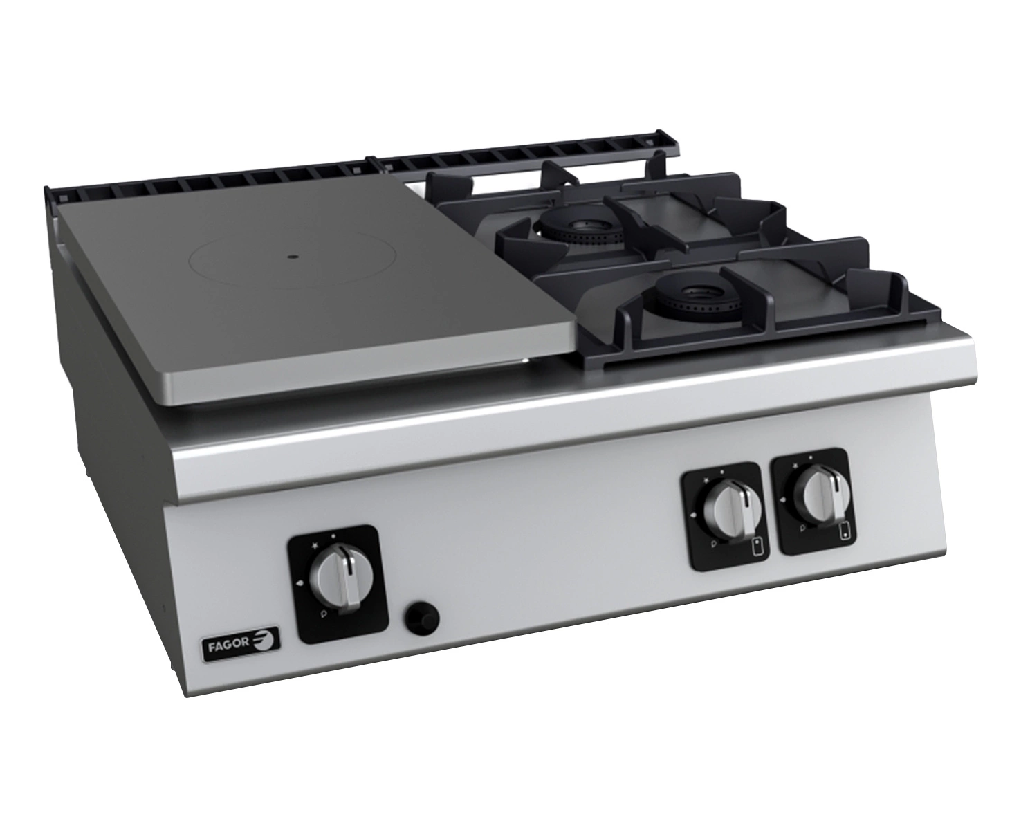 Kuchnia gastronomiczna gazowa 2-palnikowa z płytą grzewczą po lewej stronie, 18,5 kW, gaz LPG | FAGOR C-G730-I