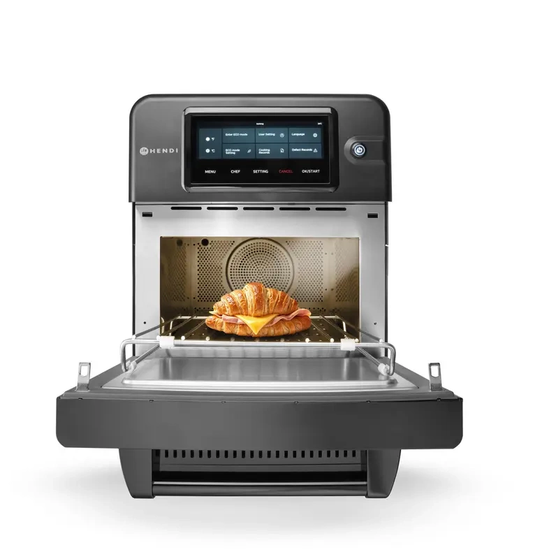 Piec konwekcyjno-mikrofalowy CombiTurbo , 18 L, czarny, 230V/3000 W | HENDI 281277
