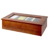 Pudełko na herbatę, drewno, ciemny brąz, 33.5x20x9 cm | APS 11574