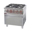 Kuchnia gastronomiczna gazowa 4-palnikowa z piekarnikiem gaz. | KROMET 700.KG-4/PG-2