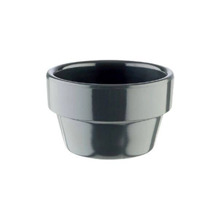 Mini naczynie FLOWER POT z melaminy czarne 40 ml | APS 84472