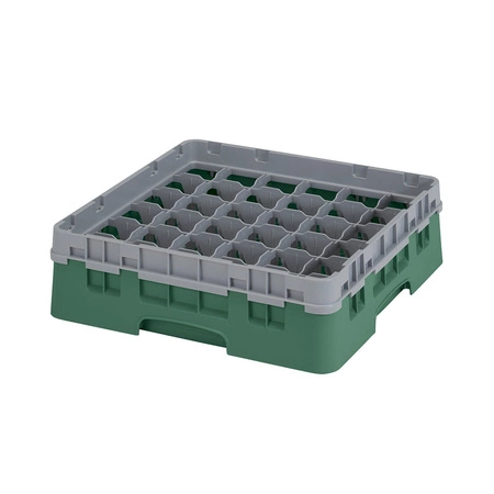 Kosz do szkła 36 przegródek - 50x50cm, zielony | CAMBRO 36S318/119