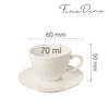 Filiżanka elegancka espresso ze spodkiem porcelanowa CREMA - 70 ml | FINE DINE 770399