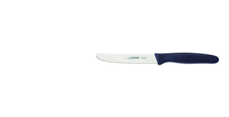 Nóż uniwersalny z falistą krawędzią - 11 cm, ciemnoniebieski | GIESSER MESSER 8365 wsp 11 fw