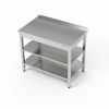 Stół roboczy nierdzewny z dwiema półkami 120x70x85 cm | FORGAST