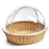Kosz na pieczywo z pokrywą roll-top, okrągły, 39.5 cm, z polipropylenu i poliwęglanu | FORGAST FG03239