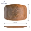 Talerz porcelanowy owalny Lykke Brown 32x23 cm | PORLAND 04ALM005961
