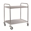 Wózek kelnerski nierdzewny 2-półkowy składany | TOM-GAST VC-28-2