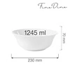 Miska na sałatkę porcelanowa BIANCO - 23 cm | FINE DINE 799475