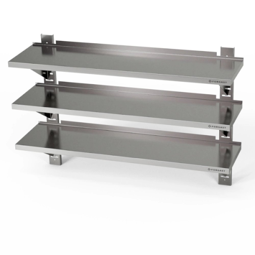 Półka wisząca przestawna potrójna 90x30x100 cm | FORGAST