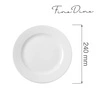 Talerz płytki porcelanowy BIANCO - 24 cm | FINE DINE 794074