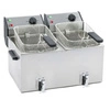 Frytownica elektryczna 2-komorowa z kranem, 2x8 l, zimna strefa | ROLLER GRILL FD80DR