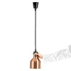 Lampa grzewcza do potraw miedziana, cylindryczna  0.25 kW, regulacja wysokości 60-180 cm | FORGAST FG03340