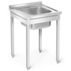 Stół nierdzewny ze zlewem 1-komorowym 60x60x85 skręcany | FORGAST FG15334