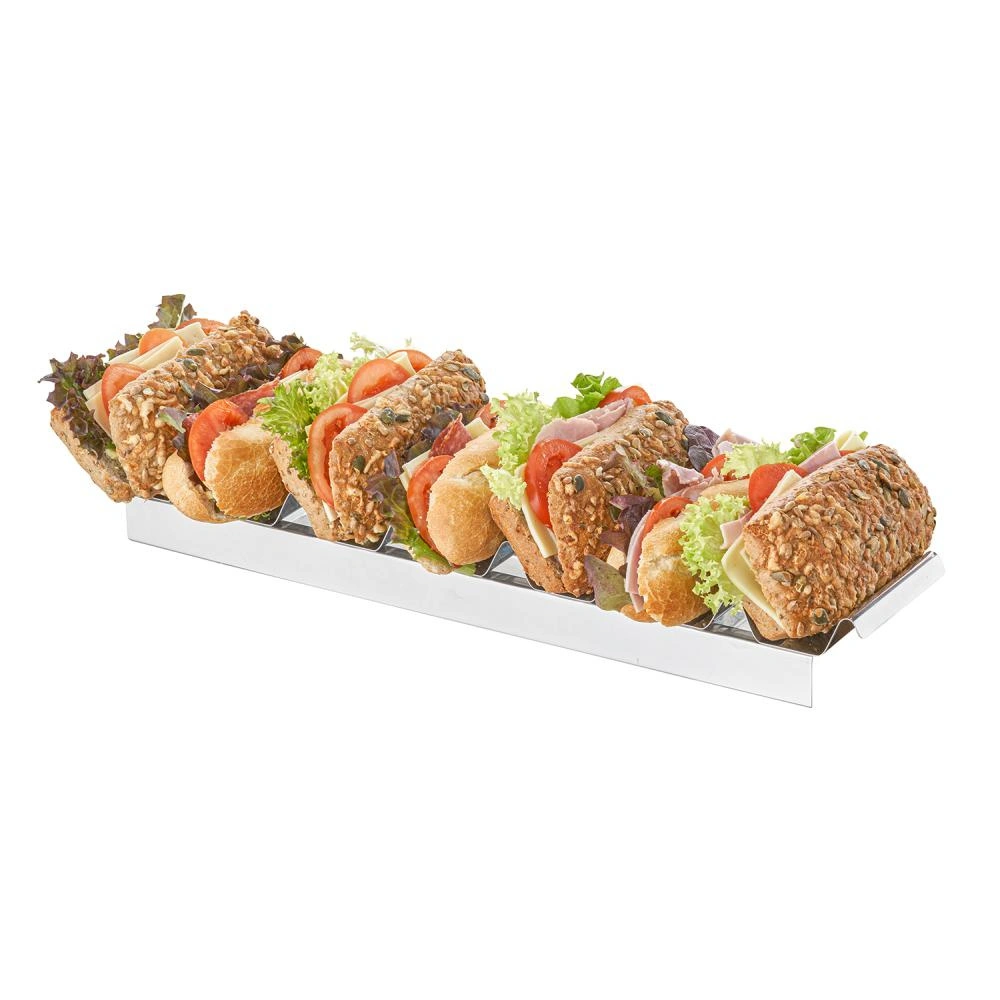 Stojak ekspozycyjny na 7 kanapek, lub hot dogów, 47x10x5.5 cm | APS 11891