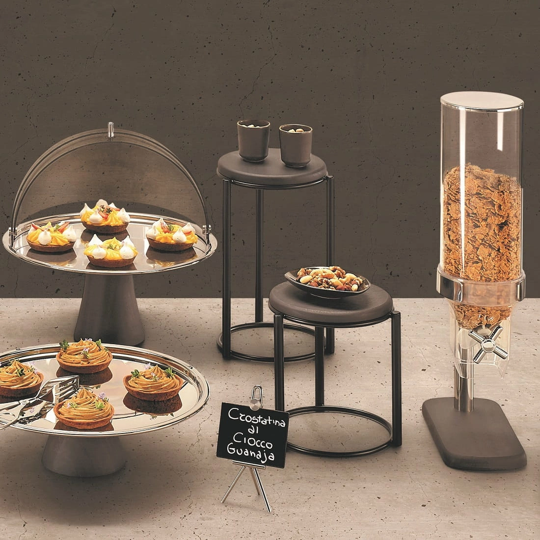 Stojak bufetowy Cosmo, metalowy, wysokość 25 cm | ABERT V331842002