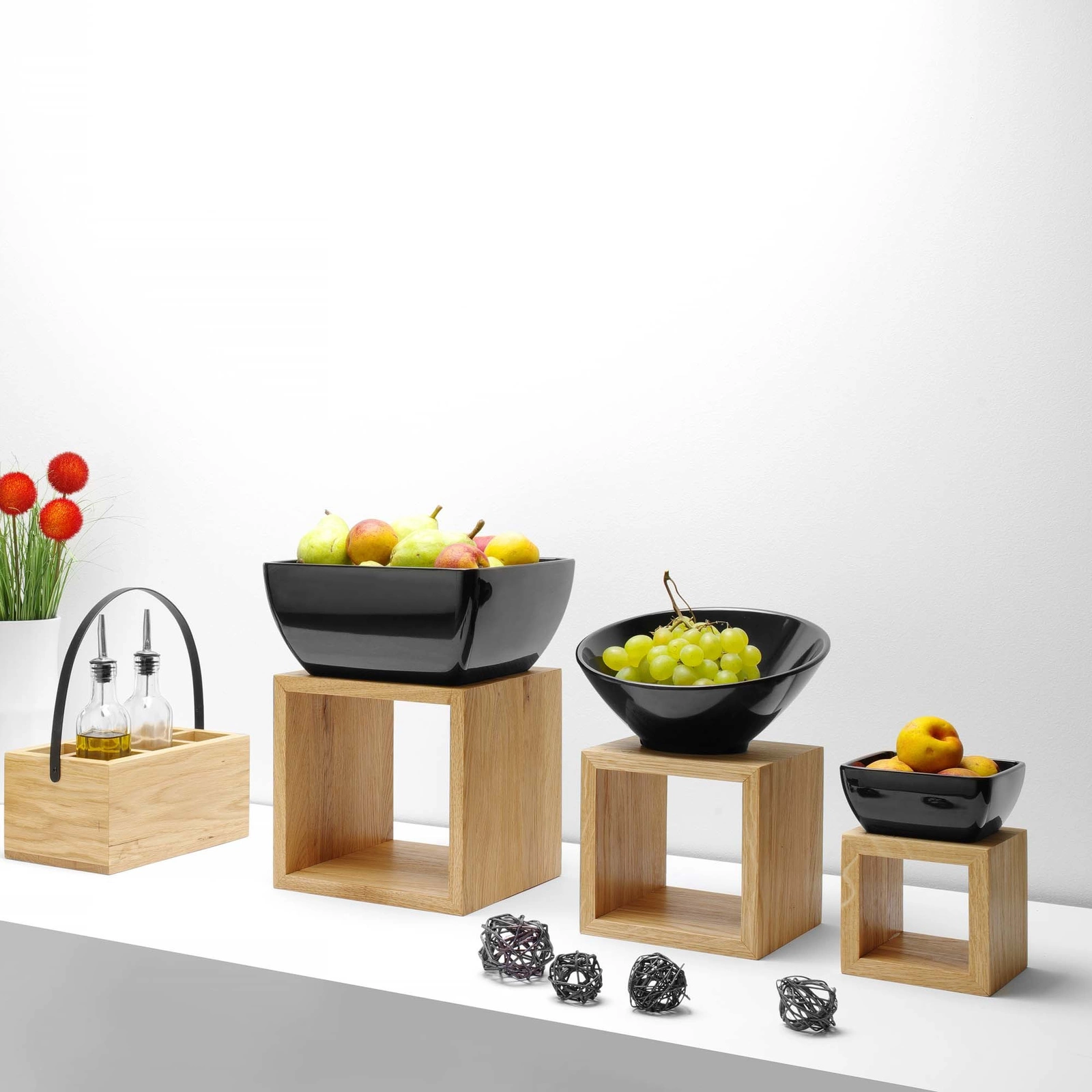 Skrzynka Madeira Black 12x12x12 cm | FINE DINE 504949