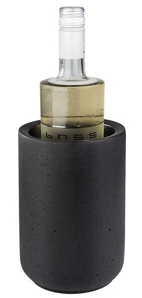 Schładzacz do butelek, cooler, ELEMENT, beton, czarny | APS 36099