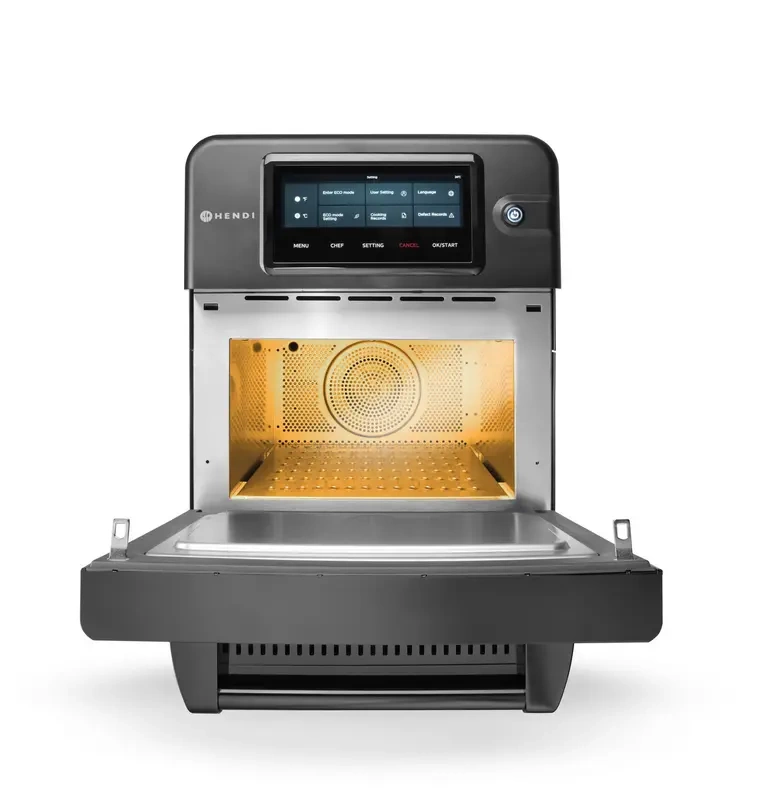 Piec konwekcyjno-mikrofalowy CombiTurbo , 18 L, czarny, 230V/3000 W | HENDI 281277