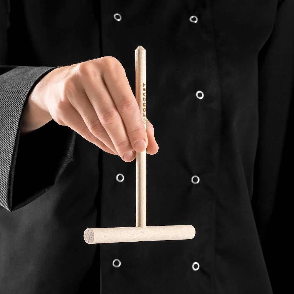 Szpatuła drewniana, wałek do rozprowadzania naleśników 20 cm | FORGAST FG12655