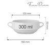 Bulionówka z uszami porcelanowa BIANCO - 380 ml | FINE DINE 799383