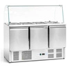 Stół chłodniczy 3-drzwiowy sałatkowy400 l, z nadstawką szklaną | FORGAST FG07104