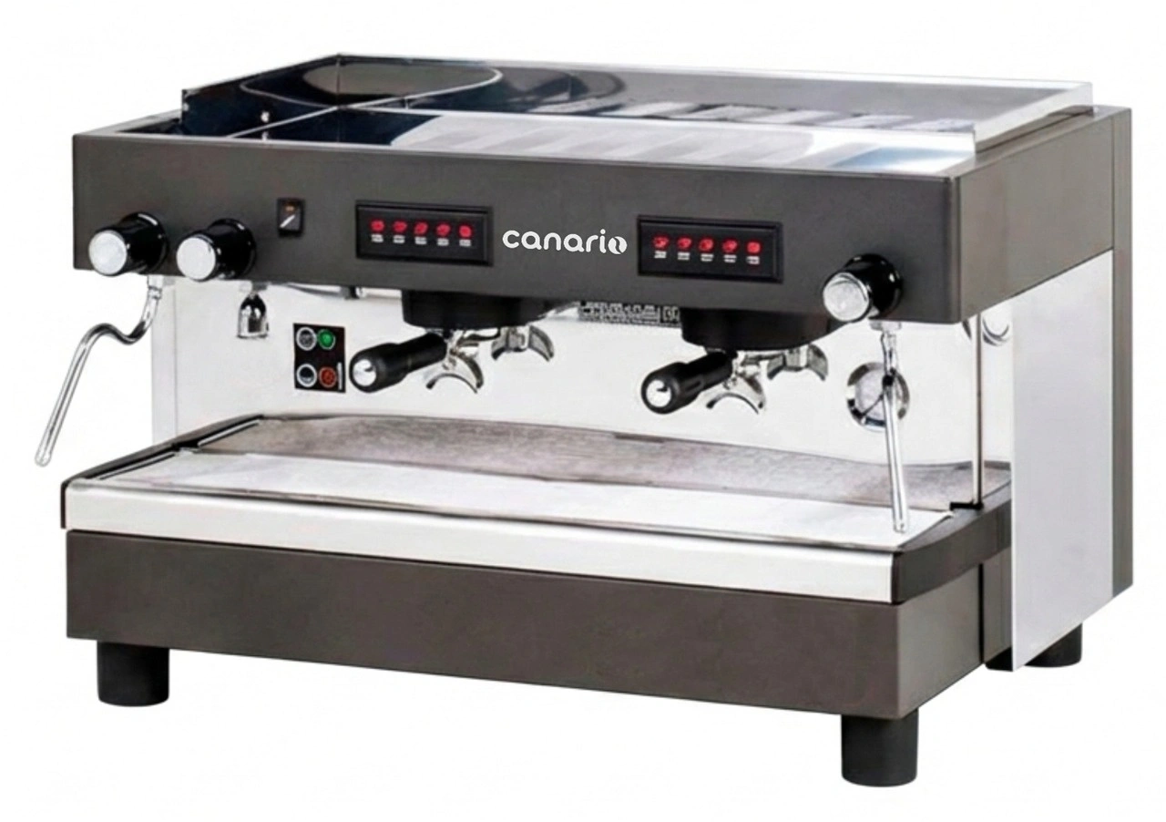 Ekspres do kawy 2-grupowy kolbowy, czarny, 10,5 l, 4,5 kW, 230 V | CANARIO CAFE CC035